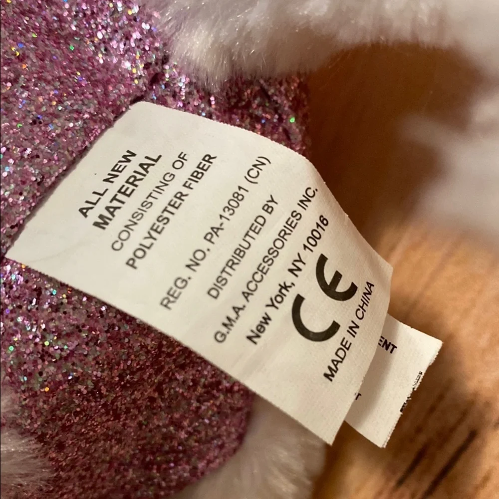 Pink Glitter Kids Stuffed Kitty Cat Zippered Plush Bling Purse